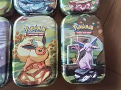 8 POKEMON Prismatic Evolutions Mini Tin empty promo art rare sr eevee flareon ex - Image 5