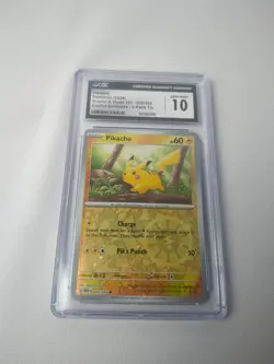 CGC 10 Pikachu Pokemon 151 JPN Reverse Holo Pokeball 2023 025/165 Card Mint+ - Image 1