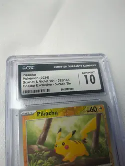 CGC 10 Pikachu Pokemon 151 JPN Reverse Holo Pokeball 2023 025/165 Card Mint+ - Image 5