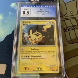 CGC 8.5 PIKACHU NEAR NM/MINT POKEMON HGSS03 BLACK STAR PROMO RARE HOLO - Image 1