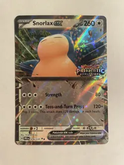 Snorlax EX 076/131 STAMPED Prismatic Evolutions Double Rare Pokemon - Image 2