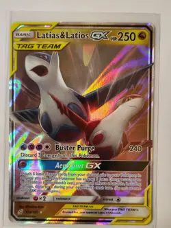 Latias & Latios GX 113/181 Sun&Moon Team Up Holo Pokemon Nm #2 - Image 1