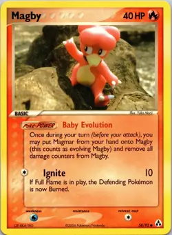 Magby 58/92 Legend Maker Regular NM Pokemon TCG - Image 1