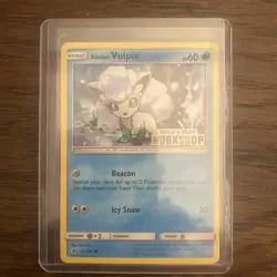 Alolan Vulpix 21/145 Build-A-Bear Workshop Stamped Promo Pokemon + Holiday Promo - Image 1