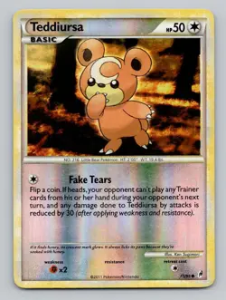 Reverse Holo Teddiursa #73/95 Common Call of Legends Pokemon - Image 1