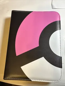 Pokemon Card Binder 400 Card 50 Page NEW - GIRLS - Pink Pokeball / Black - Image 1