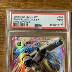 Pokemon XY Evolutions 2016 FA/M Blastoise EX #102/108 PSA 9 - Image 2