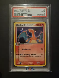 2007 Pokemon Charizard #6 Holo & Rev Foil EX Power Keepers PSA 9 MINT 2 Card Set - Image 3
