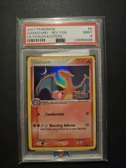 2007 Pokemon Charizard #6 Holo & Rev Foil EX Power Keepers PSA 9 MINT 2 Card Set - Image 5