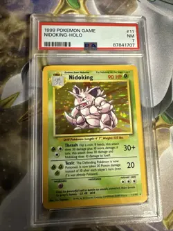Pokemon TCG Nidoking Base Set # 11 - PSA 7 - NEAR MINT - Image 1