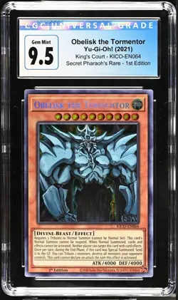 Yu-Gi-Oh! Obelisk Tormentor 2021 KICO-EN064 Secret Pharaoh Rare 1st Ed CGC 10 - Image 2