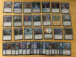 Magic The Gathering Lot Of 40 Battle For Baldur’s Gate BLUE Cards - Image 1