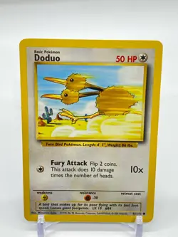 1999 DODUO 48/102 Pokemon Base Set Card LP/MP WOTC Common - Image 1