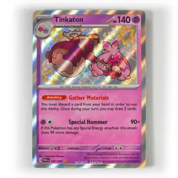 Pokemon - Tinkaton - 167/091 - SV Paldean Fates - Shiny Rare Card - Image 1
