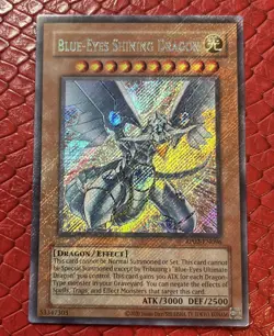 Yu-Gi-Oh! TCG Blue-Eyes Shining Dragon Secret Rare Card RP02-EN096 2020 Reprint - Image 1