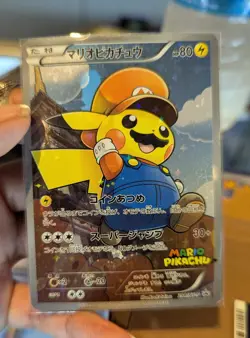 Mario Pikachu 294/Xy-p Damaged Japanese Pokemon Card Graded - Image 1