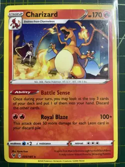 Pokemon TCG Charizard Vivid Voltage Regular Rare Card 025/185 Near Mint - Image 1