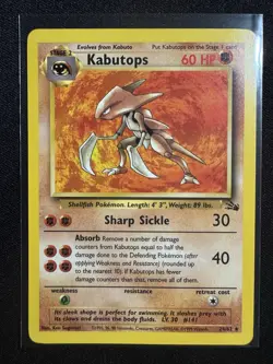 Pokemon TCG Vintage Kabutops 24/62 Card Fossil Non Holo Unlimited - Image 1