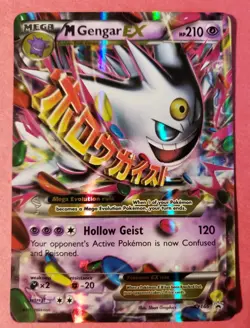 M Gengar EX XY166 Xy Promos Holo Pokemon Card LP + See Pictures Fast Shipping - Image 1
