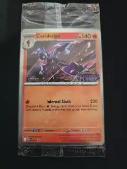 Phantasmal Flames Staff Sealed Promo Pack of 4 Cards Pokemon TCG Mega Evolution - Image 1