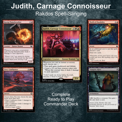 Judith Carnage Connoisseur Magic Gathering Commander Rakdos Spellslinger Deck - Image 1