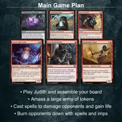 Judith Carnage Connoisseur Magic Gathering Commander Rakdos Spellslinger Deck - Image 2