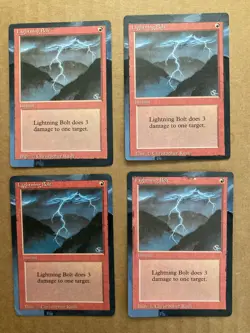 Lightning Bolts (Revised) ALTERED playset of Four (4) - handpainted [Set A] - Image 1