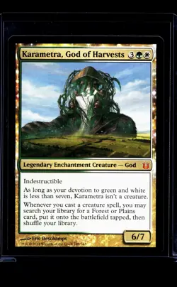 2014 MTG Magic The Gathering BNG Born of the Gods #148 Karametra God of Harvests - Image 1