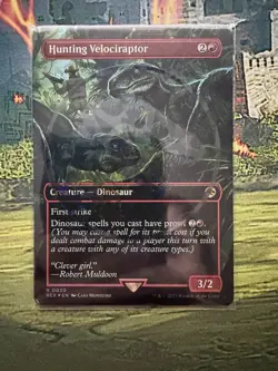 Hunting Velociraptor Jurassic World Emblem Foil NM - Image 1