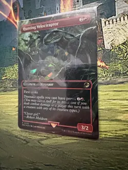 Hunting Velociraptor Jurassic World Emblem Foil NM - Image 2