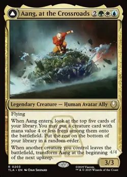 x1 Aang, at the Crossroads // Aang, Destined Savior - Foil R MTG Avatar: The Las - Image 1