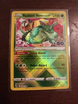 Radiant Venusaur 004/078 Pokemon GO Holo NM - Image 1