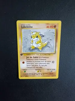 Carte Pokemon Sabelette 62/102 Set de Base Wizards Edition 1 NM - Image 1