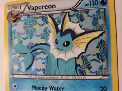 Pokemon TCG Vaporeon BW Black Star Promos BW89 Holo Promo Light Play See Pics - Image 4