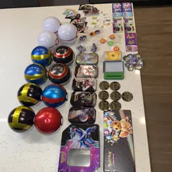 Pokemon EMPTY Pokeball Tins, Surprise Box, Mini Tins, Coins, Stickers, Etc - Image 1