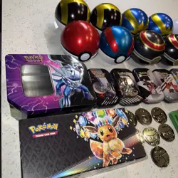 Pokemon EMPTY Pokeball Tins, Surprise Box, Mini Tins, Coins, Stickers, Etc - Image 2
