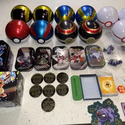 Pokemon EMPTY Pokeball Tins, Surprise Box, Mini Tins, Coins, Stickers, Etc - Image 3