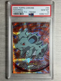 2000 Topps Chrome PSA 10 TEKNO Nidorina Pokemon TV Card - Population 1 of 6 - Image 5