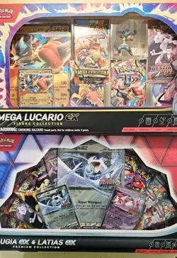 Pokemon Card Lugia ex-Latias ex & Mega Lucario Ex Figure Collectio Box Set - Image 2