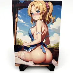 Sexy Hot Anime Waifu Maid Girl Doujin Lewd Goddess Story Holographic Art Card - Image 1