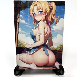 Sexy Hot Anime Waifu Maid Girl Doujin Lewd Goddess Story Holographic Art Card - Image 2