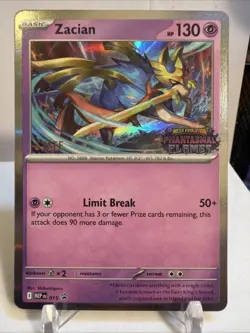 Pokemon Zacian 015 Phantasmal Flames Prerelease Stamped Staff Promo Card Holo - Image 1