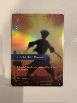 Riftbound League Of Legends Origins Epic Foil Unchecked Power 123/298 NM Card - Image 1