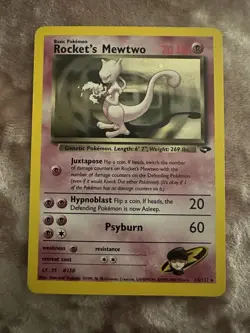 Rockets Mewtwo Holo Card 14/132 Mint/Near Mint Condition - Image 2