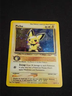 Pokemon Pichu TCG Neo Genesis Holo Rare Card 12/111 LP - Condition - Image 1