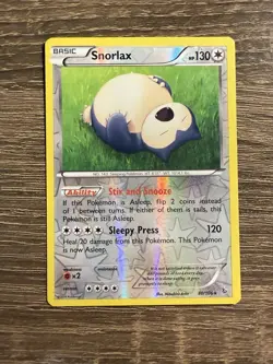 Snorlax 80/106 Reverse Holo Rare XY Flashfire Pokemon Card - Image 1