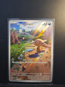 Phantasmal Flames Paldean Wooper 102/094 Illustration Rare Pokemon Card NM - Image 1