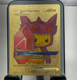 Pokemon - Pikachu Mega Sableye - Tag Cosplay - Gold Foil - Fan Art - Card #005 - Image 1