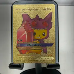 Pokemon - Pikachu Mega Sableye - Tag Cosplay - Gold Foil - Fan Art - Card #005 - Image 4