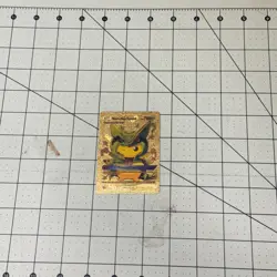 Pokemon Card Tag Cosplay Pikachu Mega Rayquaza 780HP Gold Foil Fan Art - Image 5
